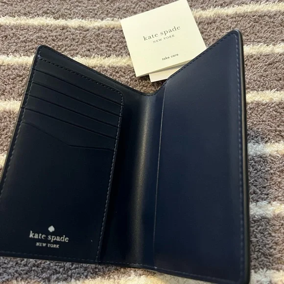 Kate Spade Blue Floral Passport Cover - Picture 2 of 3